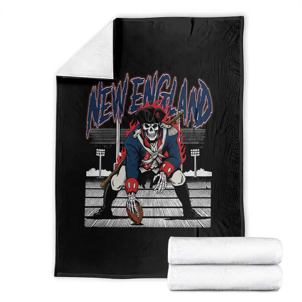 Gothic Skeleton Throw Blanket NE Football Lover Gift TS12 Black Print Your Wear
