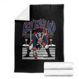 Gothic Skeleton Throw Blanket NE Football Lover Gift TS12 Black Print Your Wear