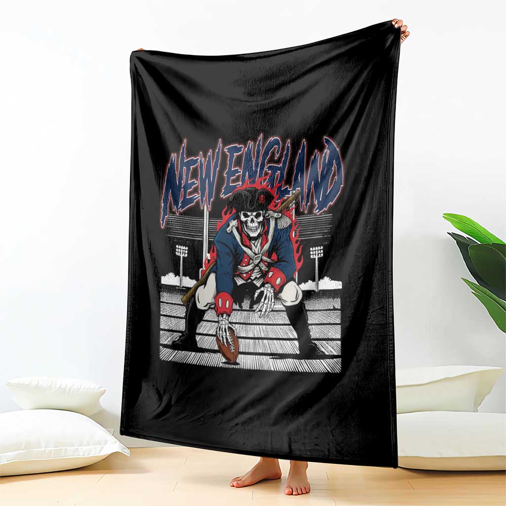 Gothic Skeleton Throw Blanket NE Football Lover Gift TS12 Print Your Wear