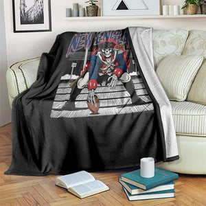 Gothic Skeleton Throw Blanket NE Football Lover Gift TS12 Print Your Wear