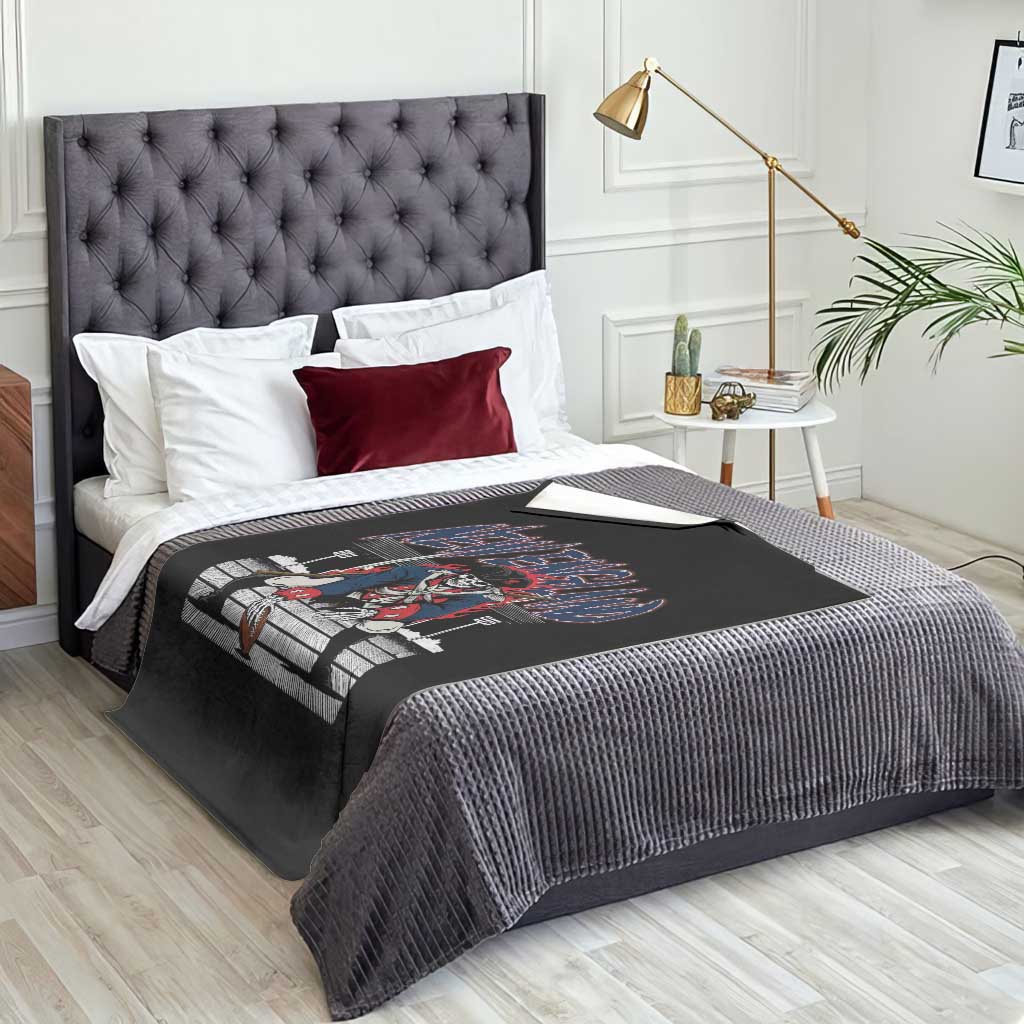 Gothic Skeleton Throw Blanket NE Football Lover Gift TS12 Print Your Wear