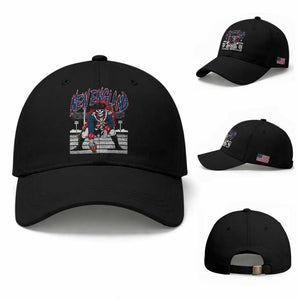 Gothic Skeleton Baseball Cap NE Football Lover Gift TS12 Baseball Cap Universal Fit Black Print Your Wear