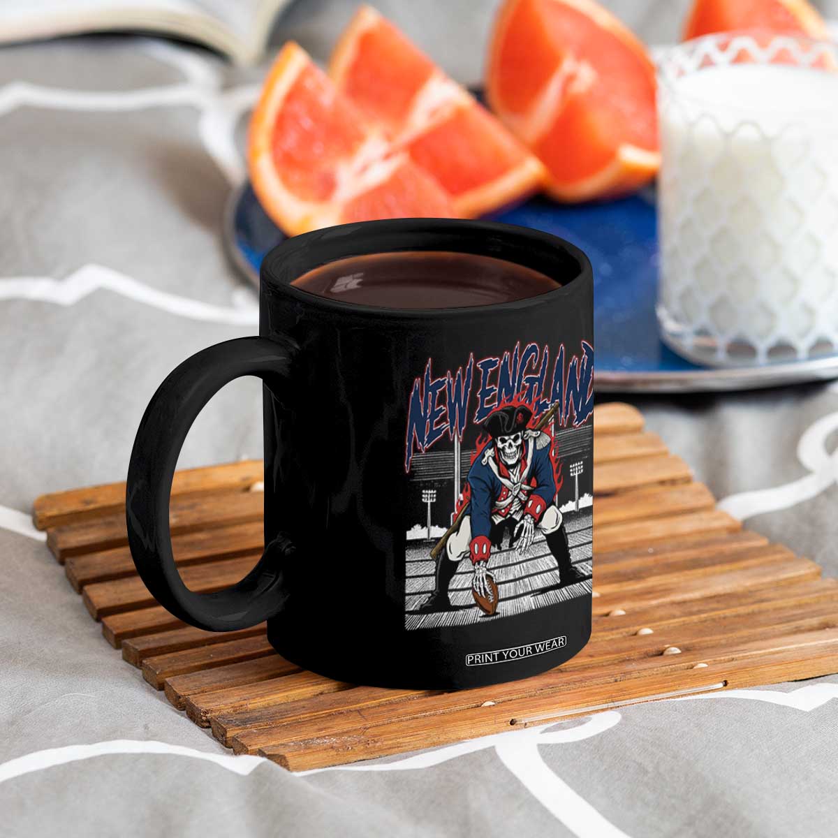 Gothic Skeleton Coffee Mug NE Football Lover Gift TS12 Print Your Wear