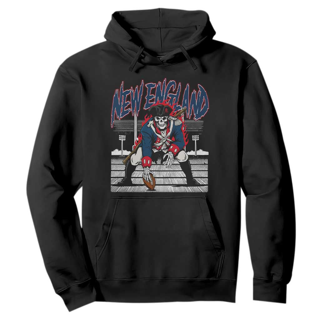 Gothic Skeleton Hoodie NE Football Lover Gift TS12 Black Print Your Wear