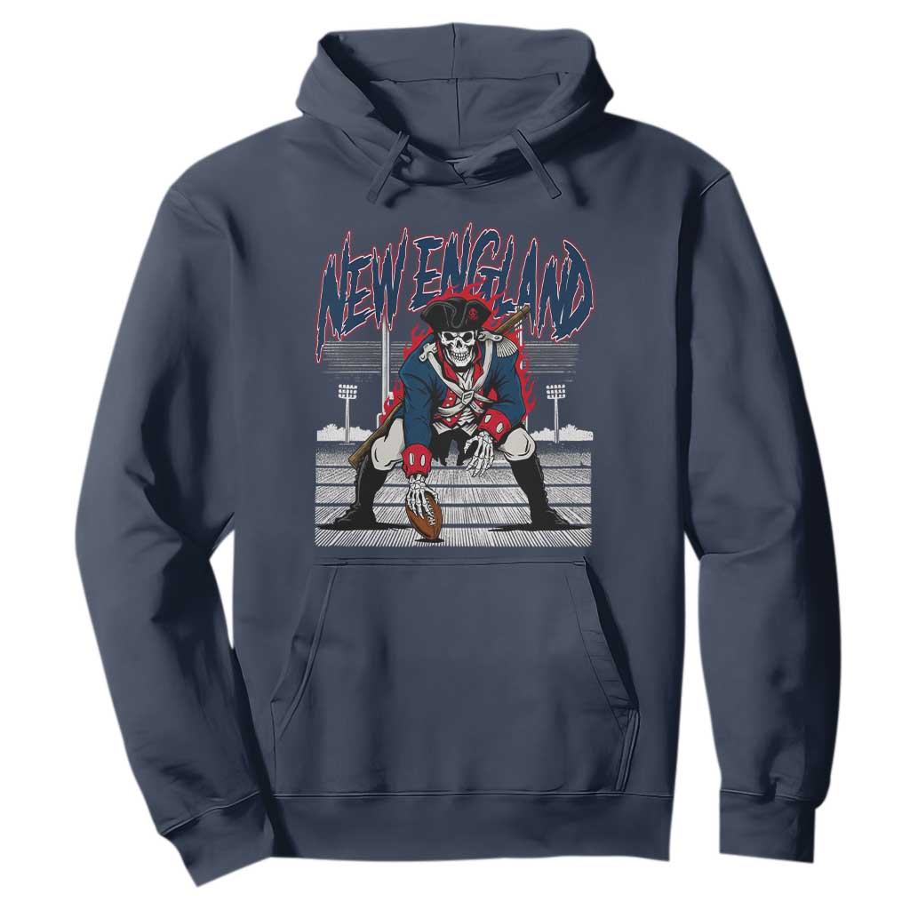 Gothic Skeleton Hoodie NE Football Lover Gift TS12 Navy Print Your Wear