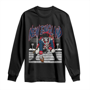 Gothic Skeleton Long Sleeve Shirt NE Football Lover Gift TS12 Black Print Your Wear