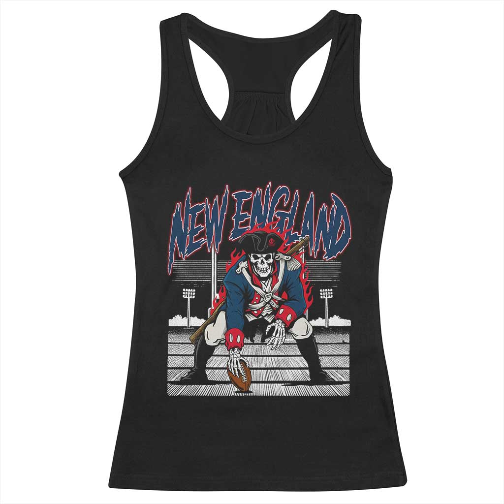 Gothic Skeleton Racerback Tank Top NE Football Lover Gift TS12 Black Print Your Wear
