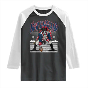 Gothic Skeleton Raglan Shirt NE Football Lover Gift TS12 Black White Print Your Wear
