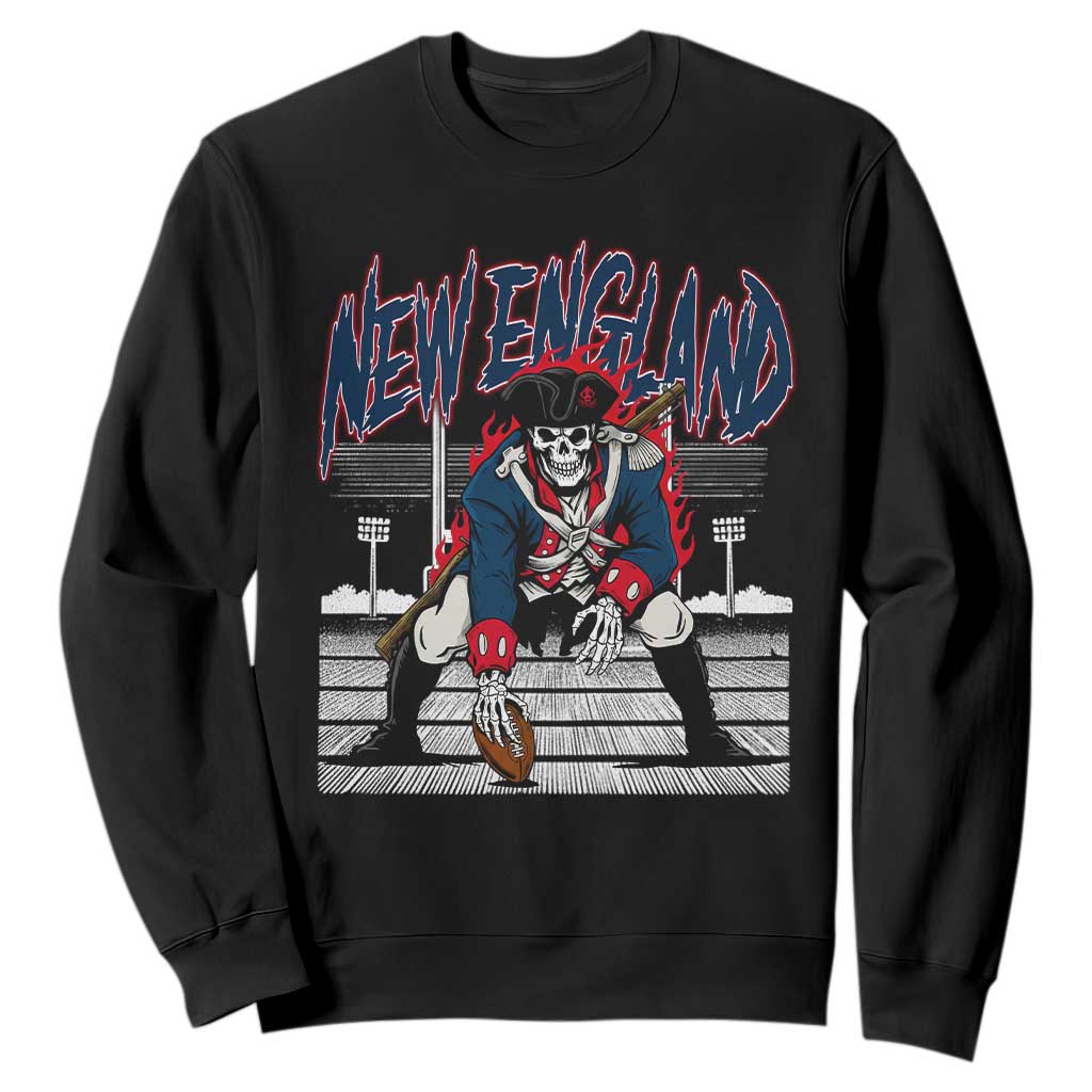 Gothic Skeleton Sweatshirt NE Football Lover Gift TS12 Black Print Your Wear