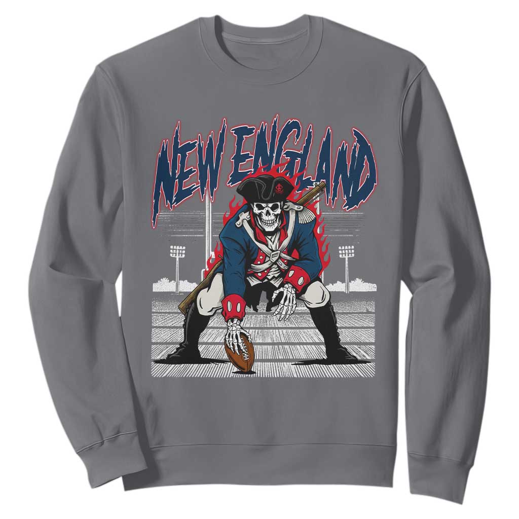 Gothic Skeleton Sweatshirt NE Football Lover Gift TS12 Charcoal Print Your Wear