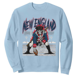 Gothic Skeleton Sweatshirt NE Football Lover Gift TS12 Light Blue Print Your Wear