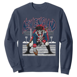 Gothic Skeleton Sweatshirt NE Football Lover Gift TS12 Navy Print Your Wear