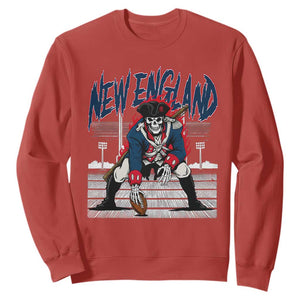 Gothic Skeleton Sweatshirt NE Football Lover Gift TS12 Red Print Your Wear