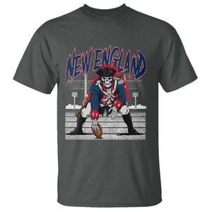 Gothic Skeleton T Shirt NE Football Lover Gift TS12 Dark Heather Print Your Wear