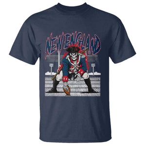 Gothic Skeleton T Shirt NE Football Lover Gift TS12 Navy Print Your Wear