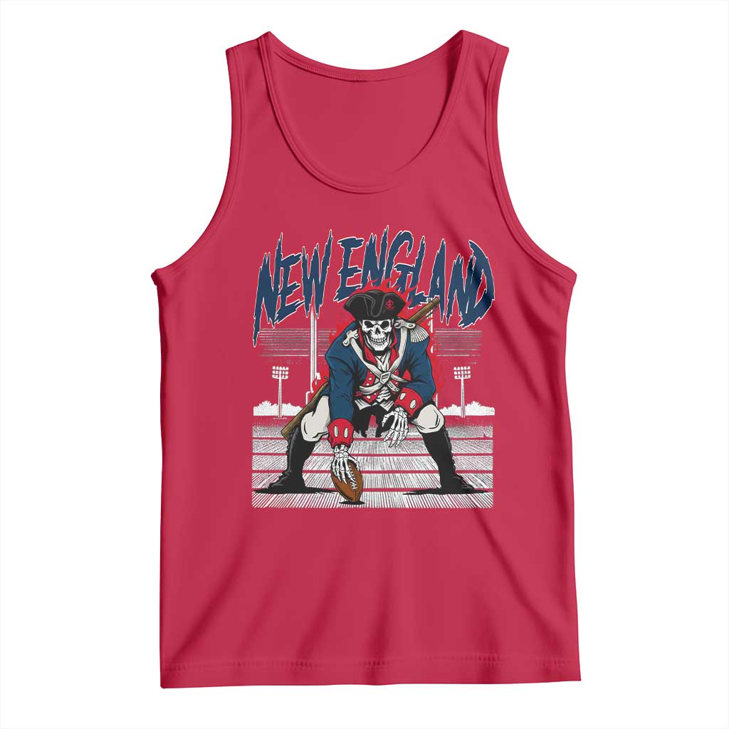 Gothic Skeleton Tank Top NE Football Lover Gift TS12 Red Print Your Wear