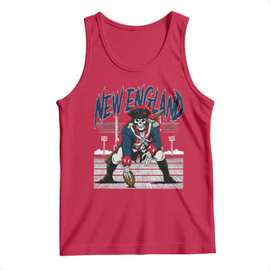Gothic Skeleton Tank Top NE Football Lover Gift TS12 Red Print Your Wear