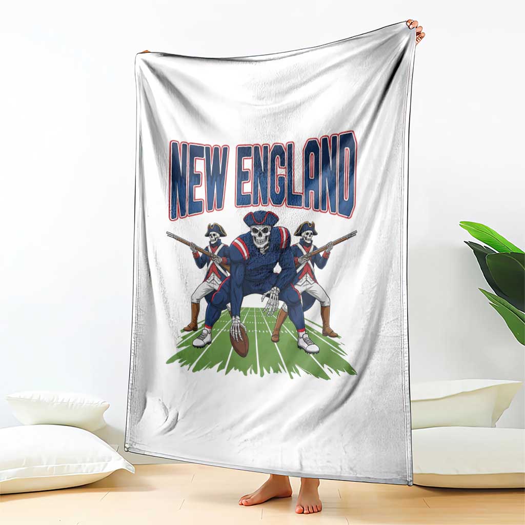 NE Gothic Skeleton Throw Blanket Football Lover Gift TS12 Print Your Wear