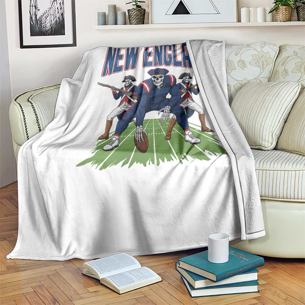 NE Gothic Skeleton Throw Blanket Football Lover Gift TS12 Print Your Wear