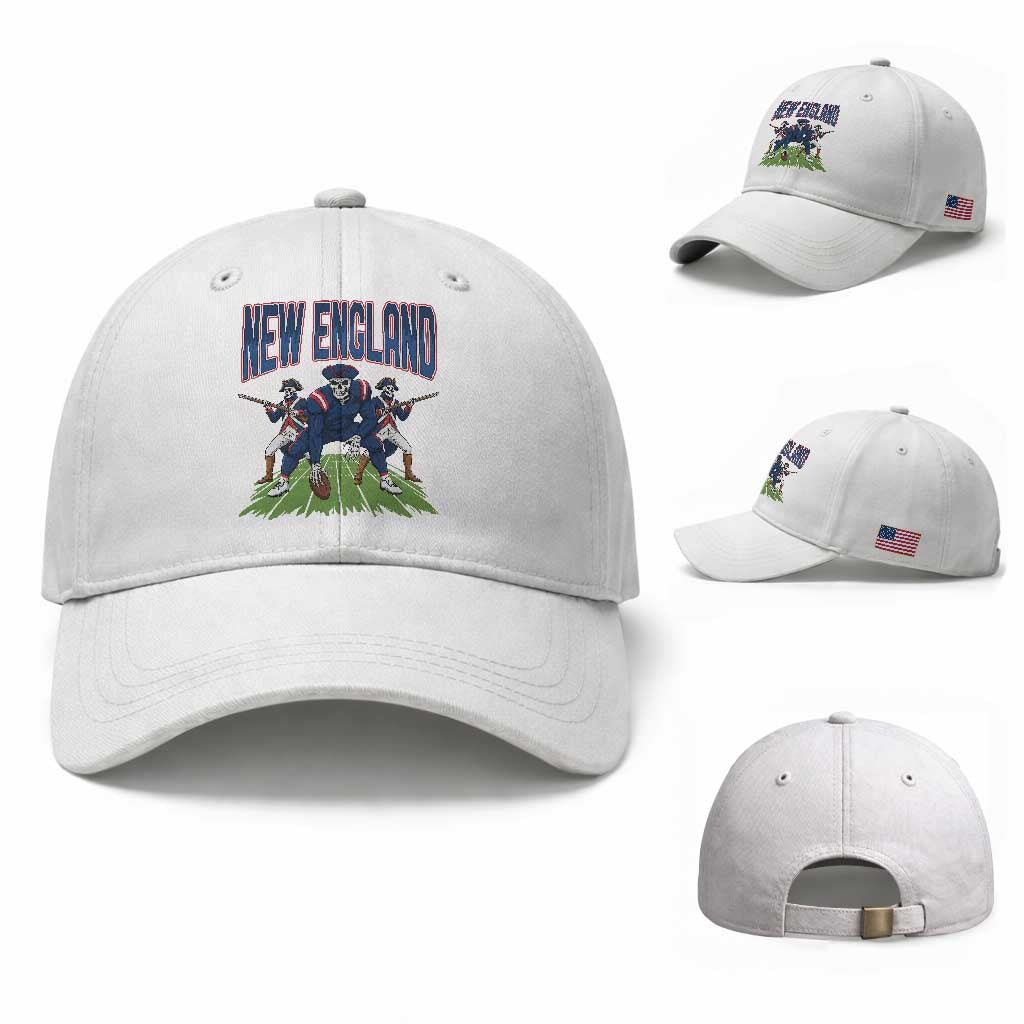 NE Gothic Skeleton Baseball Cap Football Lover Gift TS12 Baseball Cap Universal Fit White Print Your Wear
