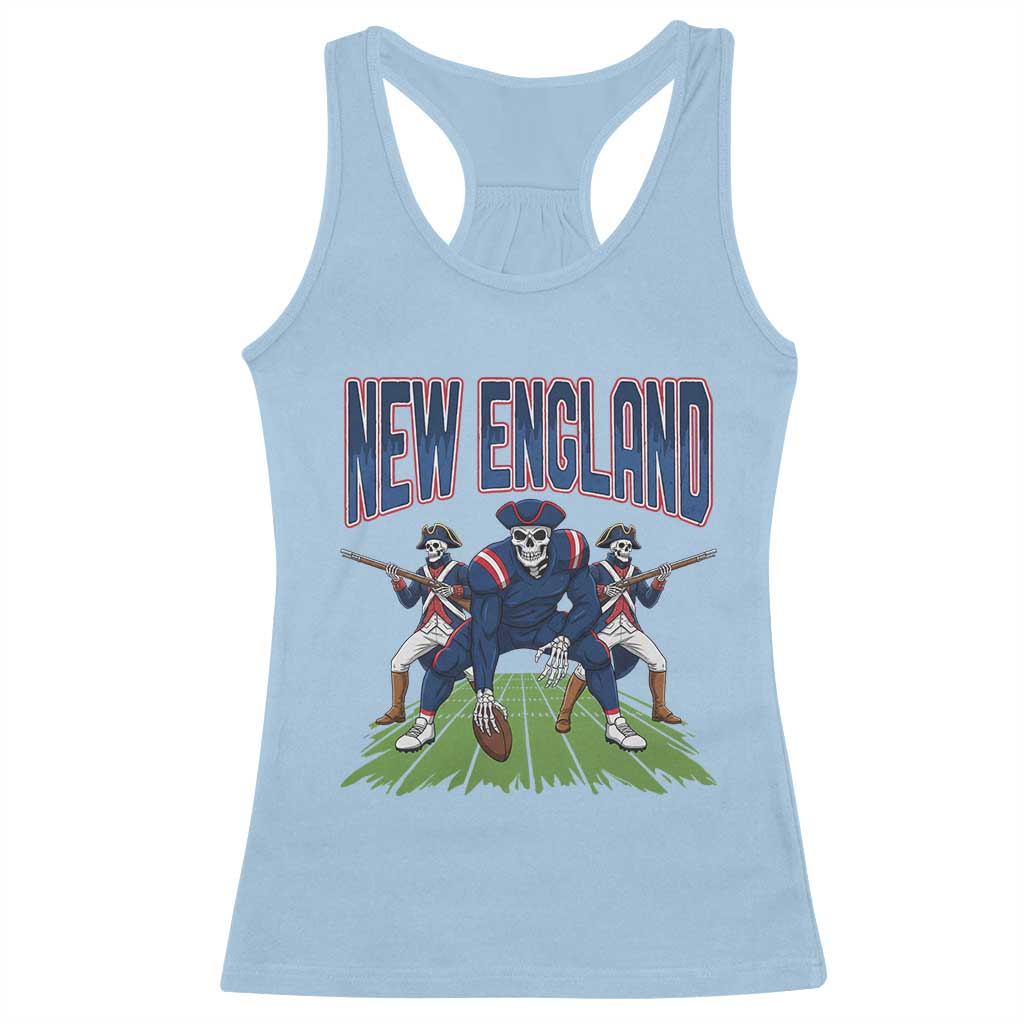 NE Gothic Skeleton Racerback Tank Top Football Lover Gift TS12 Light Blue Print Your Wear