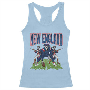 NE Gothic Skeleton Racerback Tank Top Football Lover Gift TS12 Light Blue Print Your Wear