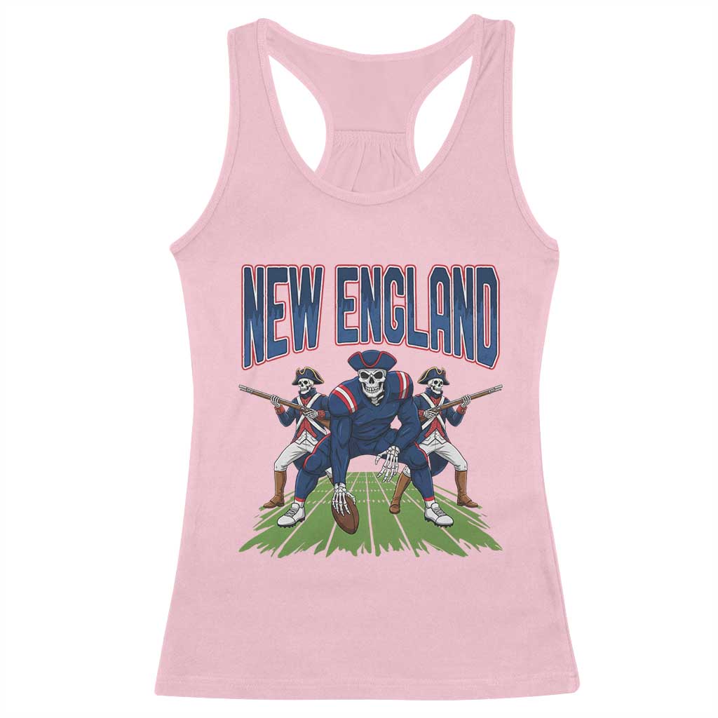 NE Gothic Skeleton Racerback Tank Top Football Lover Gift TS12 Light Pink Print Your Wear