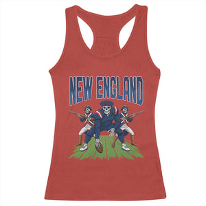 NE Gothic Skeleton Racerback Tank Top Football Lover Gift TS12 Red Print Your Wear