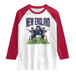 NE Gothic Skeleton Raglan Shirt Football Lover Gift TS12 White Red Print Your Wear