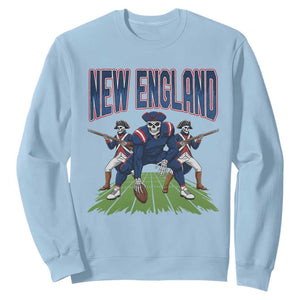 NE Gothic Skeleton Sweatshirt Football Lover Gift TS12 Light Blue Print Your Wear