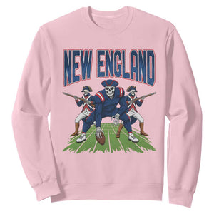 NE Gothic Skeleton Sweatshirt Football Lover Gift TS12 Light Pink Print Your Wear