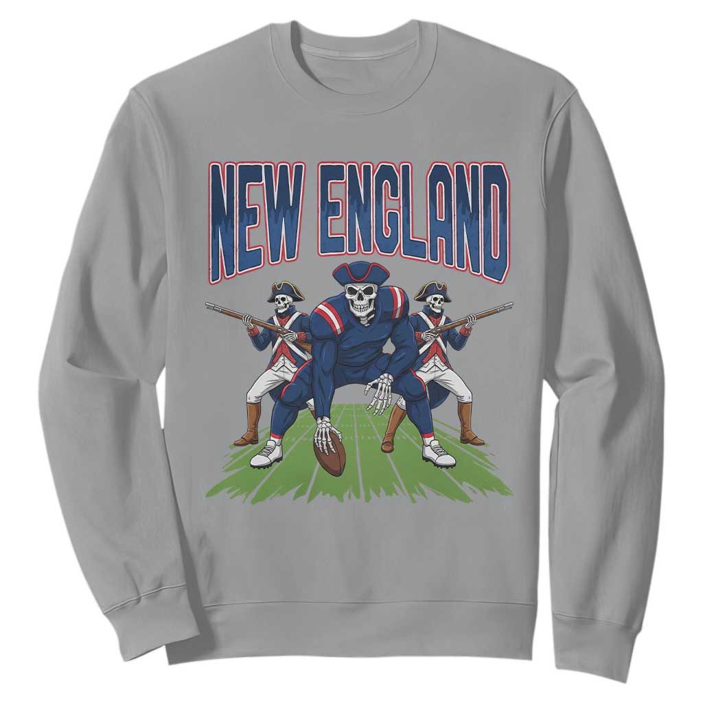 NE Gothic Skeleton Sweatshirt Football Lover Gift TS12 Sport Gray Print Your Wear