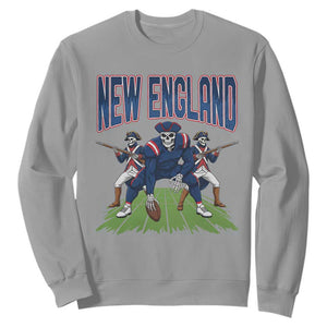 NE Gothic Skeleton Sweatshirt Football Lover Gift TS12 Sport Gray Print Your Wear
