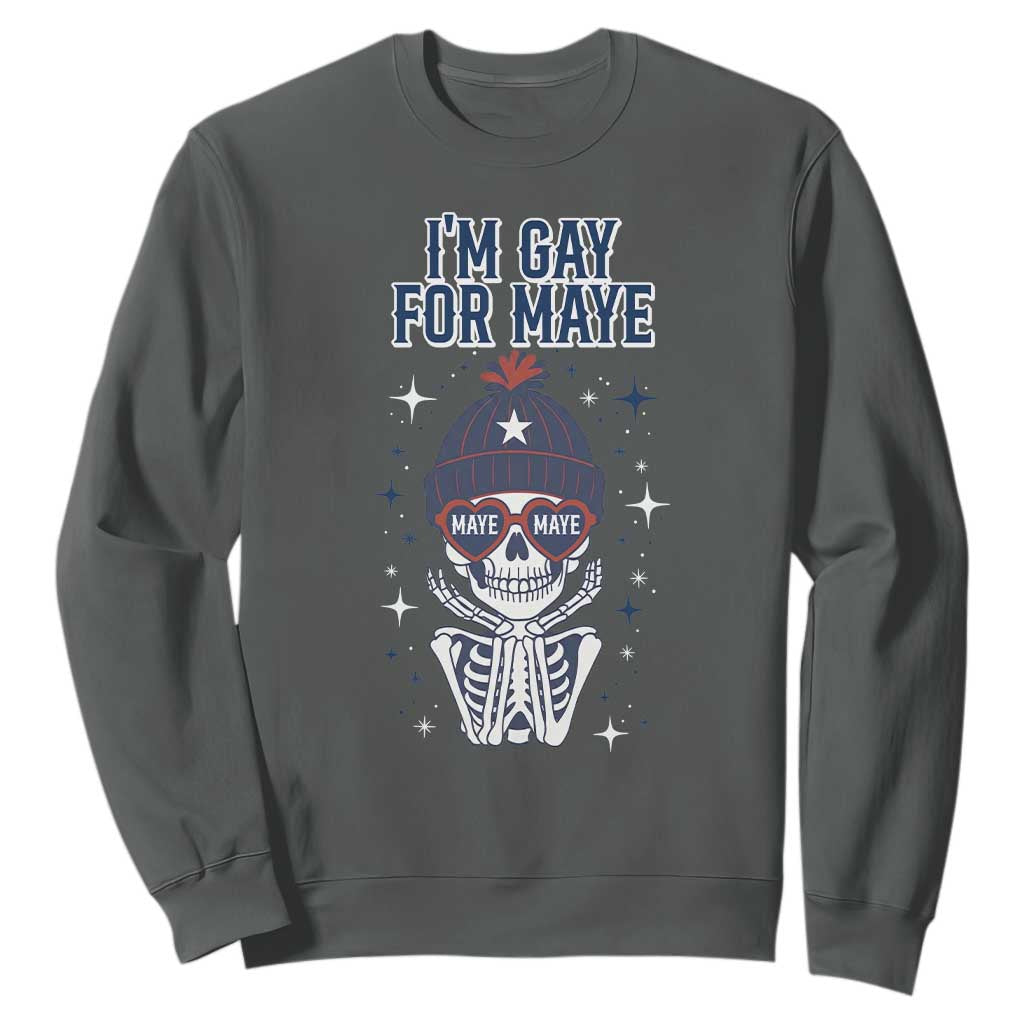 I Am Gay For Maye Sweatshirt Funny QB Sport Fan TS12 Dark Heather Print Your Wear