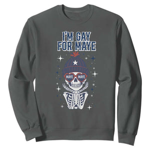 I Am Gay For Maye Sweatshirt Funny QB Sport Fan TS12 Dark Heather Print Your Wear