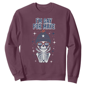 I Am Gay For Maye Sweatshirt Funny QB Sport Fan TS12 Maroon Print Your Wear