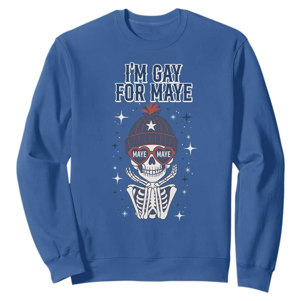 I Am Gay For Maye Sweatshirt Funny QB Sport Fan TS12 Royal Blue Print Your Wear