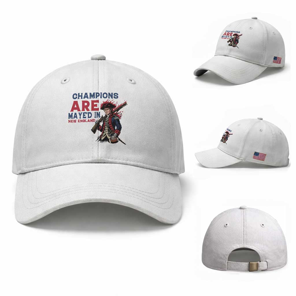 Champions Are Maye'd In NE Baseball Cap Funny QB Sport Fan TS12 Baseball Cap Universal Fit White Print Your Wear