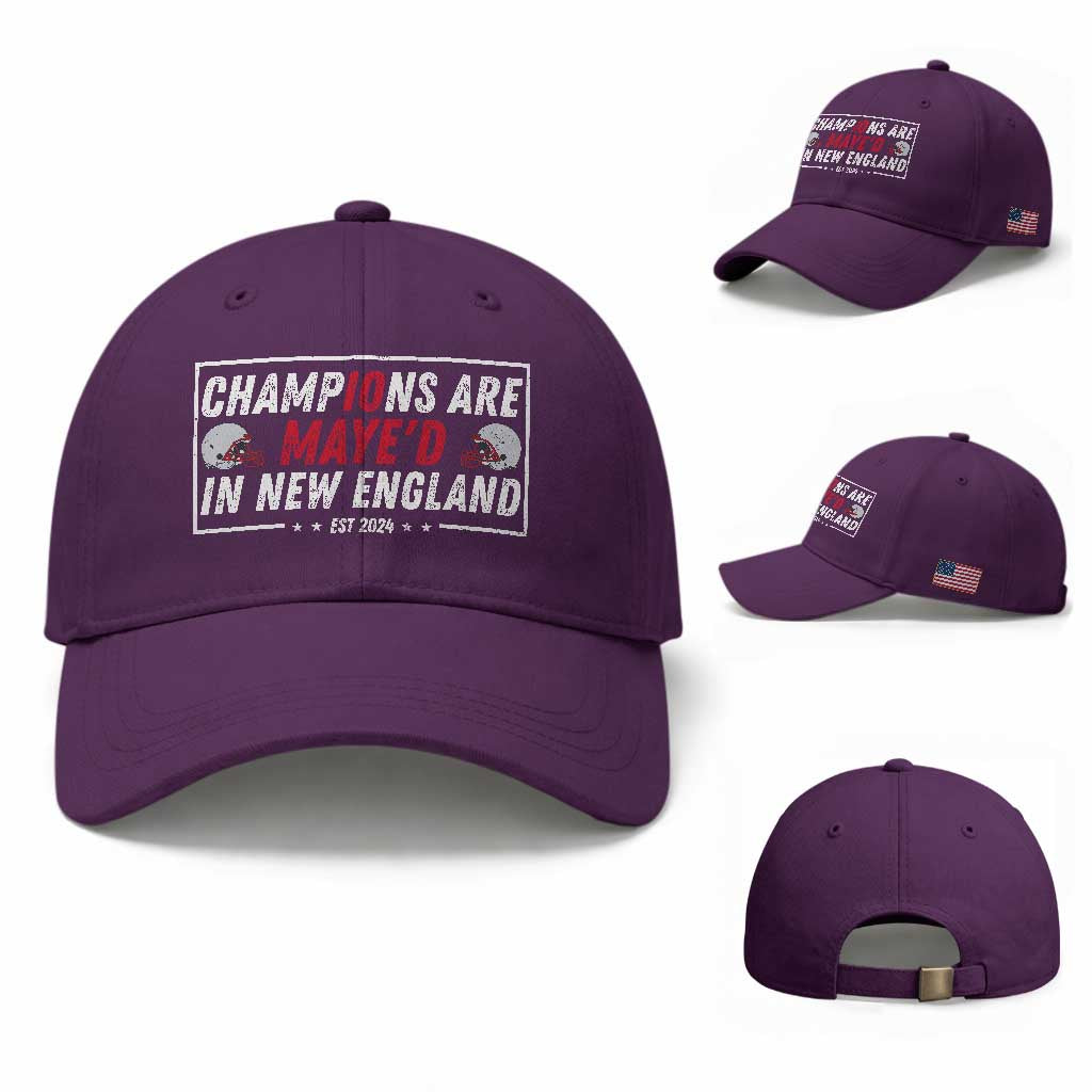Champions Are Maye'd In NE Baseball Cap FB Lover Gift TS12 Baseball Cap Universal Fit Purple Print Your Wear
