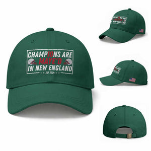 Champions Are Maye'd In NE Baseball Cap FB Lover Gift TS12 Baseball Cap Universal Fit Irish Green Print Your Wear