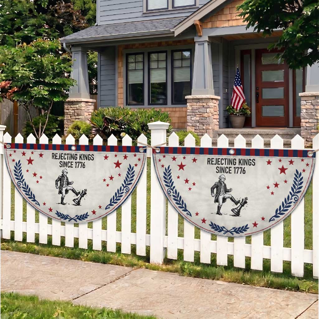 Rejecting Kings Since 1776 Patriotic Fan Flag Funny George Washington TS12 2pcs pack Laurel Beige Print Your Wear