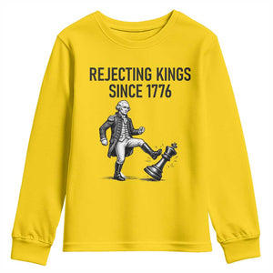 Rejecting Kings Since 1776 Youth Sweatshirt Funny George Washington TS12 Daisy Print Your Wear