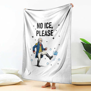 Funny George Washington Throw Blanket No Ice Please TS12 Print Your Wear