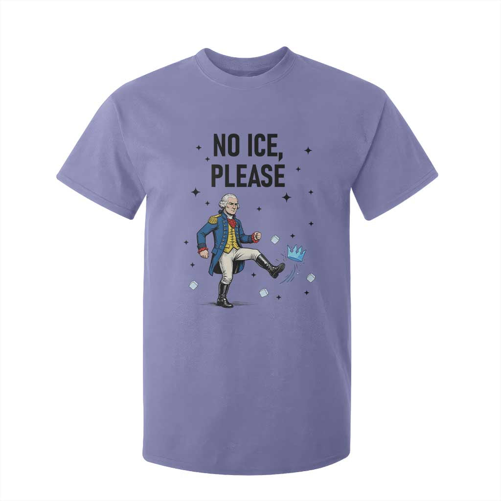 Funny George Washington T Shirt For Kid No Ice Please TS12 Violet Print Your Wear