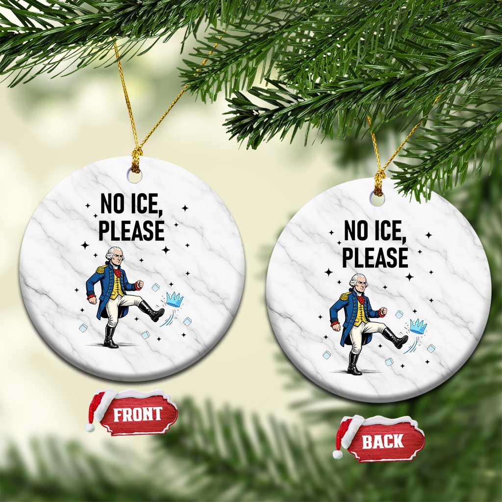 Funny George Washington Ceramic Ornament No Ice Please TS12 1pc White Marble Print Your Wear