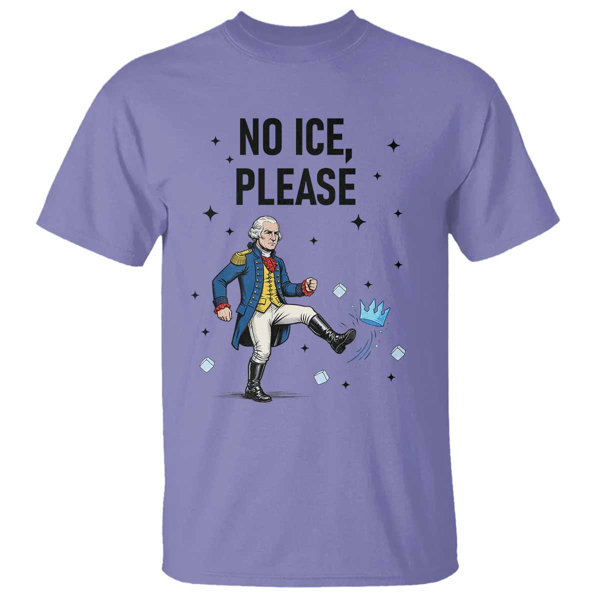 Funny George Washington T Shirt No Ice Please TS12 Violet Print Your Wear