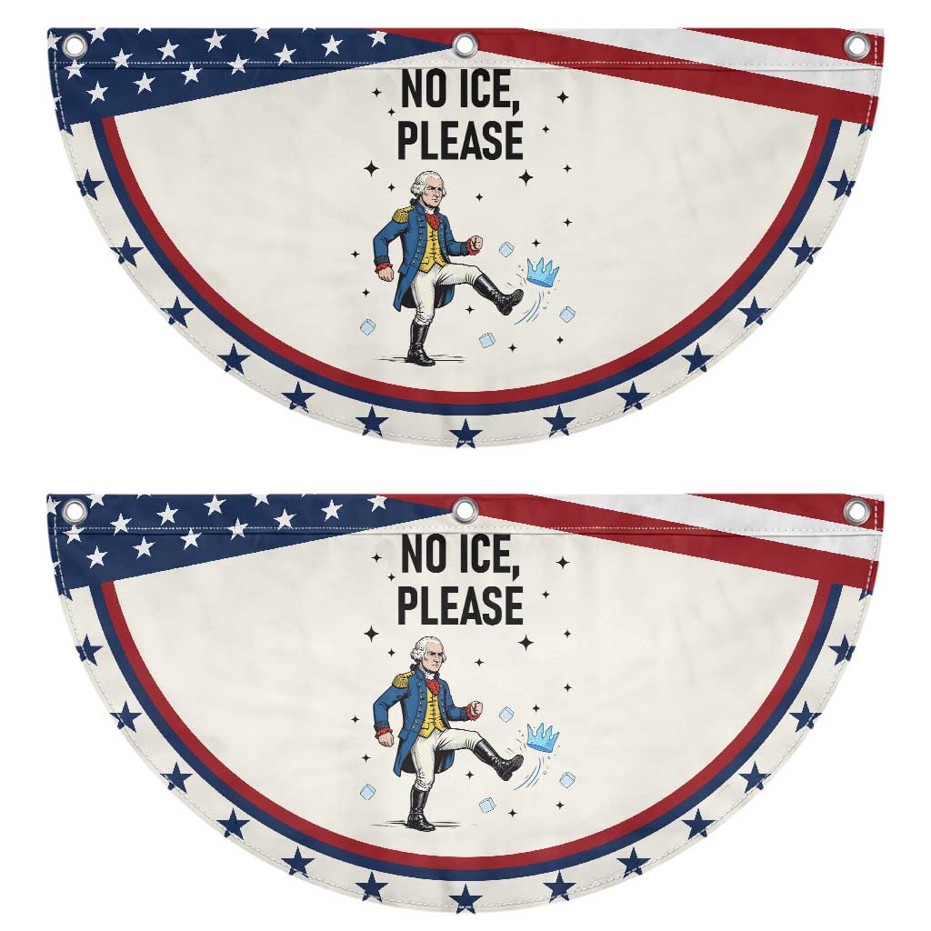Funny George Washington Patriotic Fan Flag No Ice Please TS12 2pcs pack Classic Beige Print Your Wear