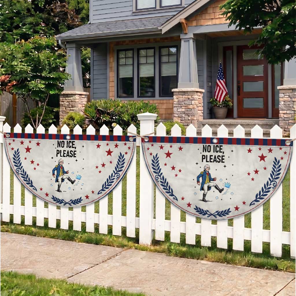Funny George Washington Patriotic Fan Flag No Ice Please TS12 2pcs pack Laurel Beige Print Your Wear