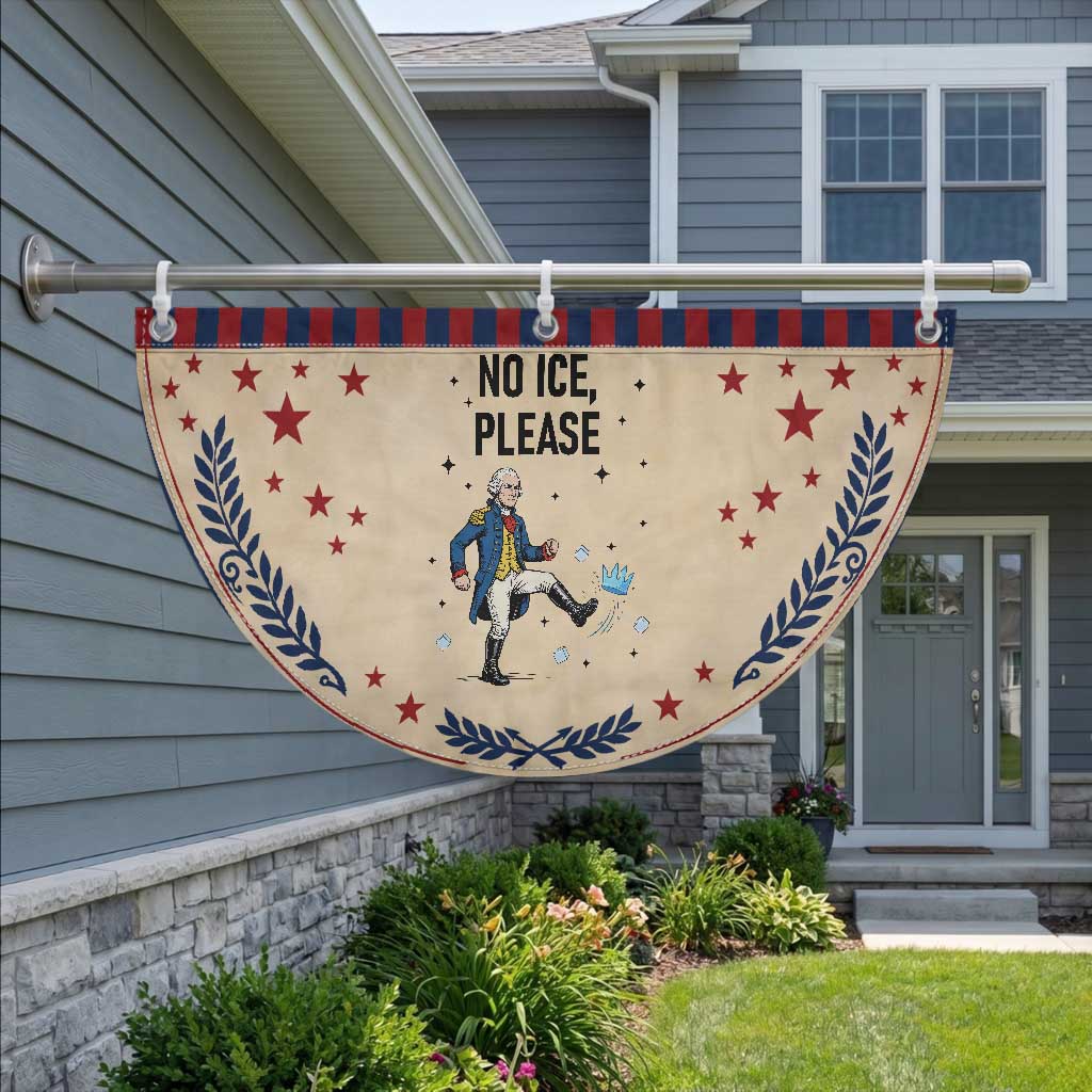 Funny George Washington Patriotic Fan Flag No Ice Please TS12 2pcs pack Laurel Tan Print Your Wear