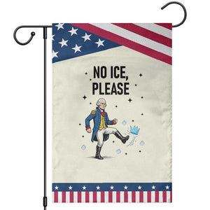 Funny George Washington Garden Flag No Ice Please TS12 Modern Beige Blue Print Your Wear